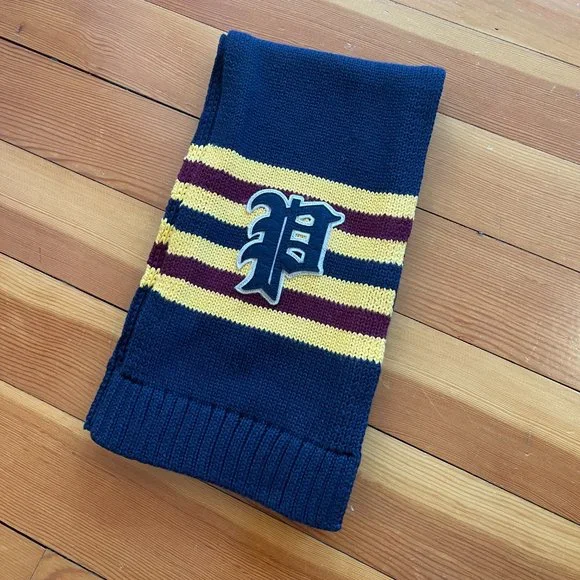 Very Rare Knit Ralph Lauren Polo Scarf - Big P Logo Patch